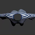 Blue and White Striped Short Sleeve Round Neck T-shirt for Casual Everyday Wear