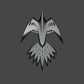Game Movie Character Flying Black And White Bird With Unique Wing Patterns And Sunlight Glow