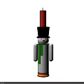 Festive Snowman Decorative Ornament Set With Red Candle Black Top Hat And Green Scarf