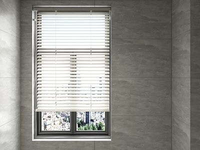 modern kitchen window blinds 3d model