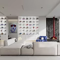 Modern Bright Open Plan Living And Dining Room With Panoramic Sea View And Elegant Furniture