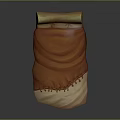 Rolled Up Orange And Beige Soft Household Cloth With Stitched Edges