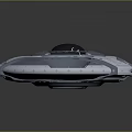 Futuristic Flying Saucer Design With Metallic Exterior And Circular Cockpit