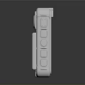 White Portable Electronic Device with Speaker and Button for Wireless Communication