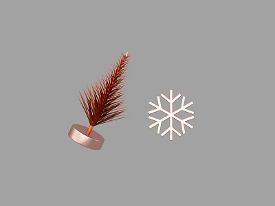 Elegant Commercial Kitchen Equipment Featuring Feather Decor And Snowflake Design Elements 3d model