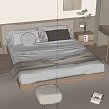 Double bedside table 3d model