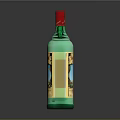 Green Glass Bottle With Red Cap Green Handle And Bahama Windmill Label