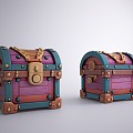 European Style Retro Other Sicks European Style Retro Treasure Chest Exquisite Treasure Chest Wooden Treasure Chest 3d model