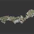 Geography, topography, mountain shape, ridge, ridge, valley, mountain range, canyon, geomorphology, mountain peak, mountain body 3d model