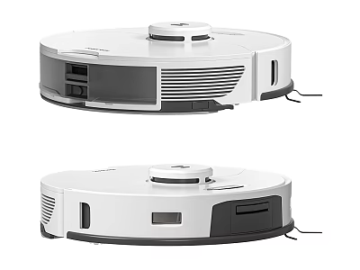 Modern Robotic Vacuum Cleaner With White And Black Design For Efficient Home Cleaning 3d model