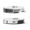 Modern Robotic Vacuum Cleaner With White And Black Design For Efficient Home Cleaning