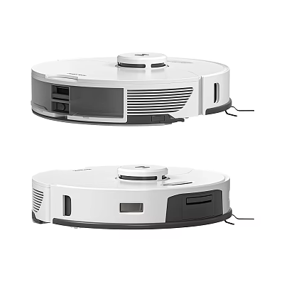 Modern Robotic Vacuum Cleaner With White And Black Design For Efficient Home Cleaning 3d model