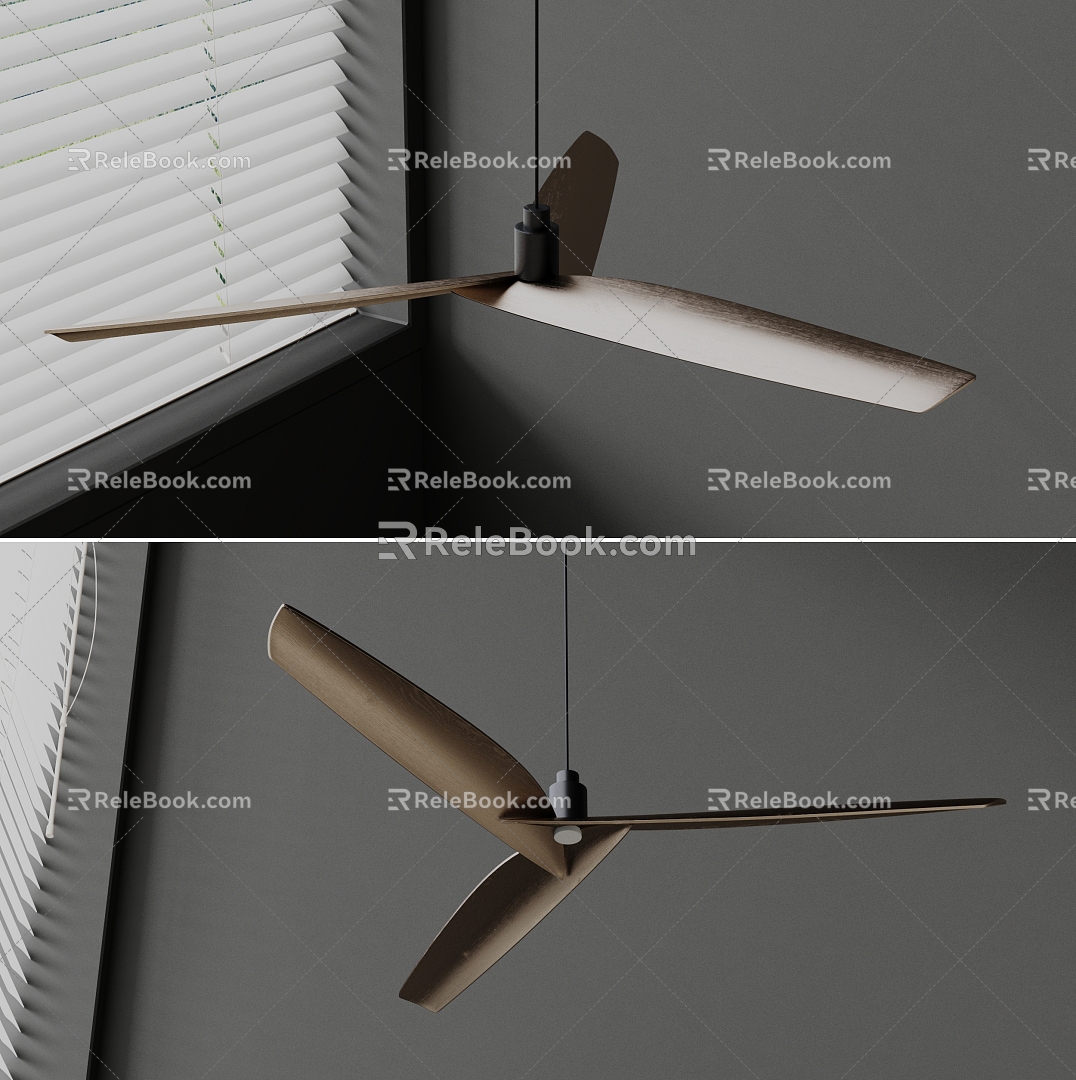 Kubu ceiling fan ceiling lamp fan ceiling lamp metal ceiling fan ceiling lamp 3d model