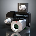 Precision Industrial Electronic Device Featuring Metal Components Connectors And Red Indicator Light