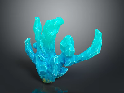 Blue Coral Like Crystal Decorative Home Living Room Ornament Item 3d model