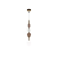 Modern Multi tiered Hanging Chandelier With Brown Transparent Glass Design Elements
