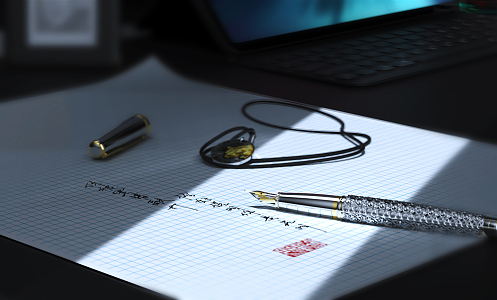 modern pen 3d model