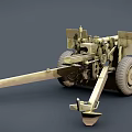 Vintage Military Cannon With Wheeled Base And Long Barrel Structure