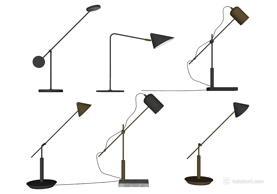 Modern Table Lamps With Various Styles And Unique Design Elements For Home 3d model