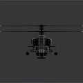 Futuristic Military Style Helicopter Design With Multi Rotor System And Detailed Mechanical Structure