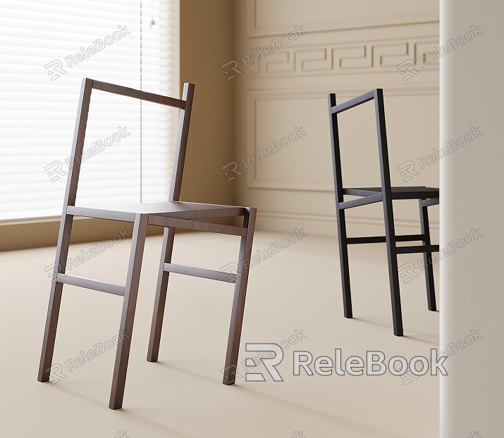 Inclined Single Chair Dining Chair Leisure Chair model