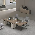 Modern Public Office Space Interior With Workstations Office Chairs Computers And Green Plants