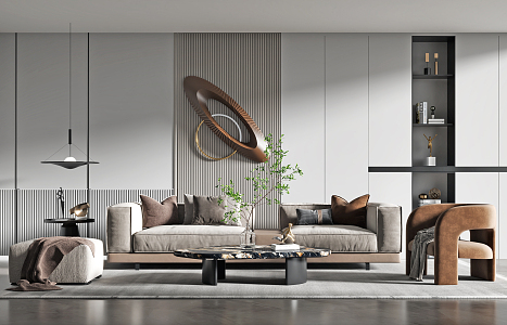 Modern Sofa Coffee Table Combination Sofa Combination 3d model