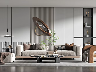 Modern Sofa Coffee Table Combination Sofa Combination 3d model