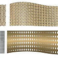 Perforated Metal Decorative Panels With Different Patterns Gold And Silver Designs 3d model
