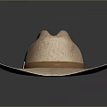 Woven Straw Hat With Wide Brim And Brown Band For Summer Daily Use