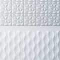 Textured Wall Surface Design With Geometric Triangle Patterns And Wavy Textures