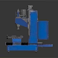 Industrial Blue Vertical Milling Machine with Worktable Spindle And Control Panel
