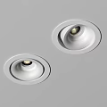 Two Sleek White Recessed Downlights For Modern Ceiling Interior Lighting