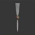 Vintage Farm Equipment With Long Wooden Handle And Sharp Metal Blade
