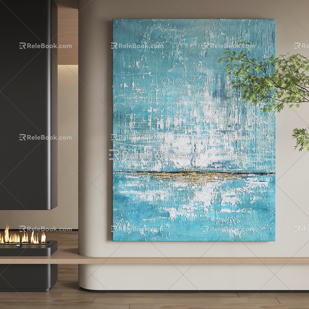 Hanging Painting Decorative Painting Abstract Painting 3d model