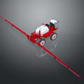 Red And White Agricultural Sprayer With Long Boom For Farm Crop Spraying
