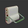 Silver Portable Equipment With Red Control Buttons Handle And Roll Paper Design