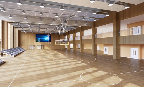 Modern Basketball Gymnasium 3d model