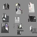 Modern Commercial Equipment Featuring POS Systems Cash Registers And Self Service Terminals With Display Screens