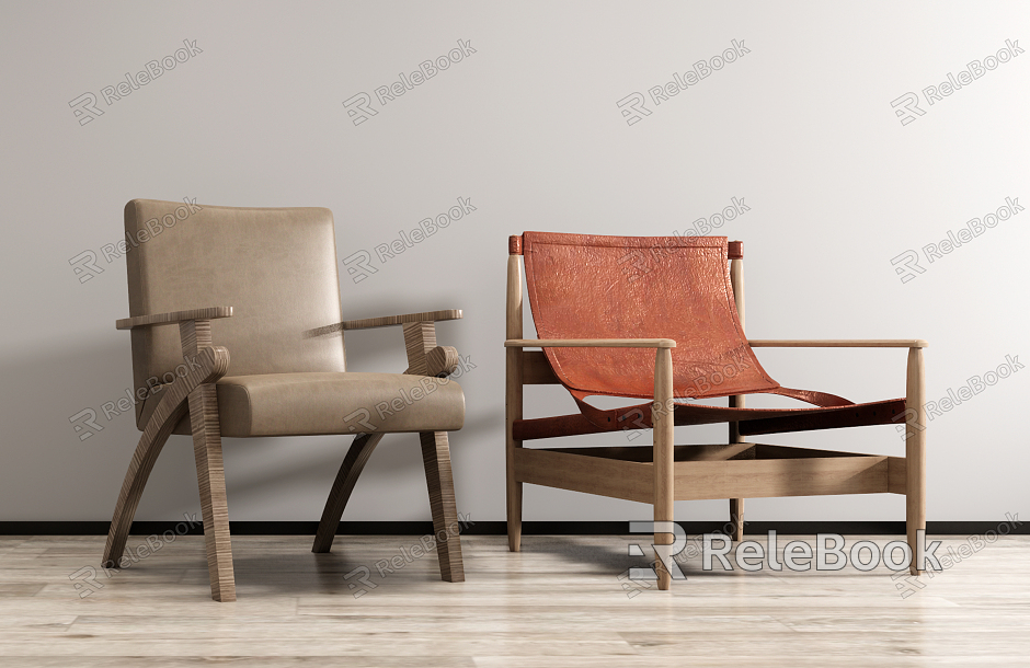 Modern armchair single chair combination model