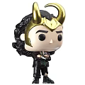 Loki Funko Pop Collectible Figure With Golden Horns Black Hair And Arms Crossed