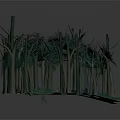 Cute Cartoon Forest Scene With Tall Trees Dirt Path Puddles Animal Character And Green Plants