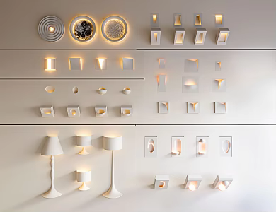 Silent wall lamp 3d model