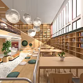 Modern Library Primary School Library 3d model