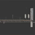 Industrial Platform Structure With Circular Floor And Cylindrical Towers