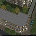 Aerial Planning of Urban High Rise Buildings With Night Lighting Roads And Greenery