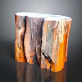 Natural Wooden Stone Stump Decorative Furniture With Unique Texture And Warm Tones