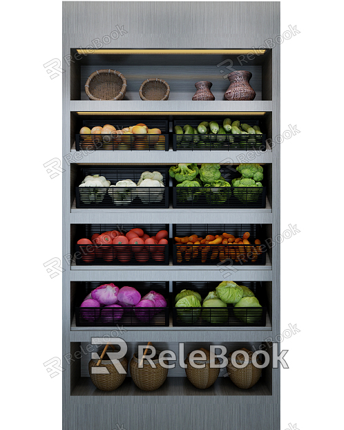 Modern Shelf Vegetable Shelf model