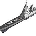 Modern Naval Warship With Advanced Radar System Gray Hull And Weapon Systems 3d model