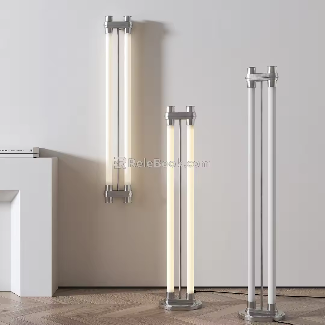 Modern Light Combination Simple Floor Lamp Wall Lamp 3d model